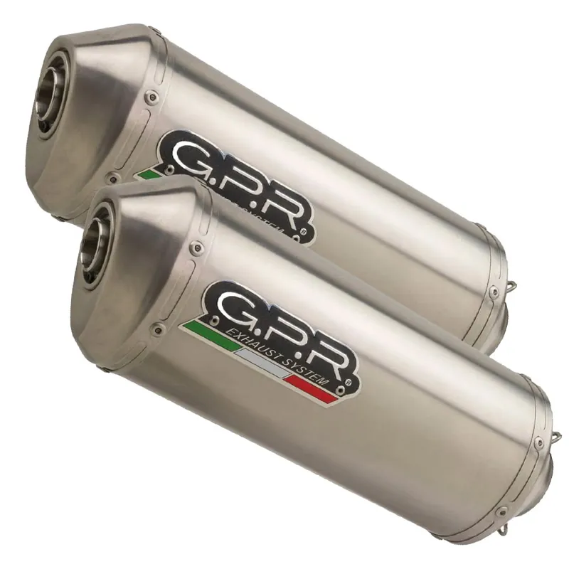 GPR Endschalldämpfer Aprilia Pegaso Strada 650 2005/09 Pair EC-Approv. slip-on exhaust Satinox Preisknaller