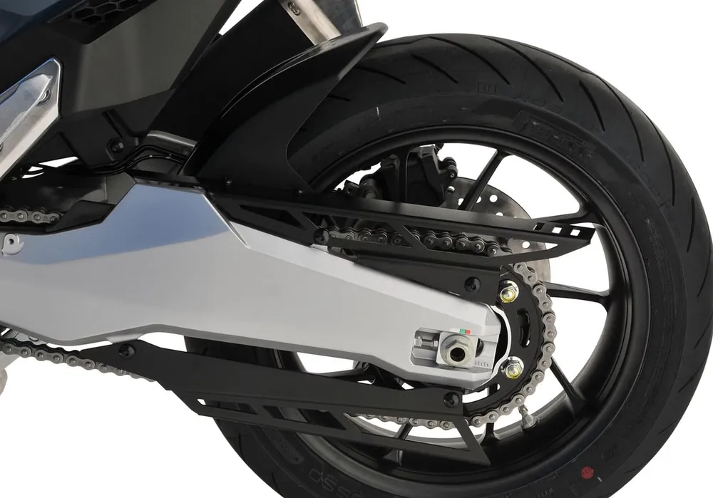 Billig BODYSTYLE Sportsline Hinterradabdeckung mit Alu-Kettenschutz ABS Kunststoff schwarz für HONDA Forza 750