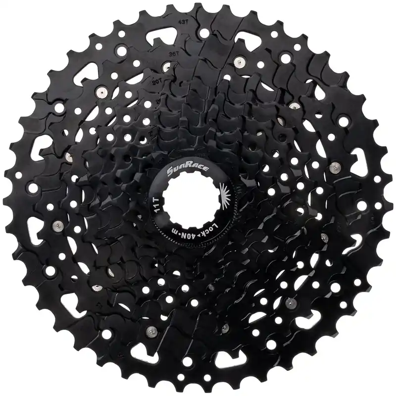 Meistverkauft Sunrace Kassette CSUS400/700 11-43 Zähne "CSUS700", Aluminium Spider + Lockring