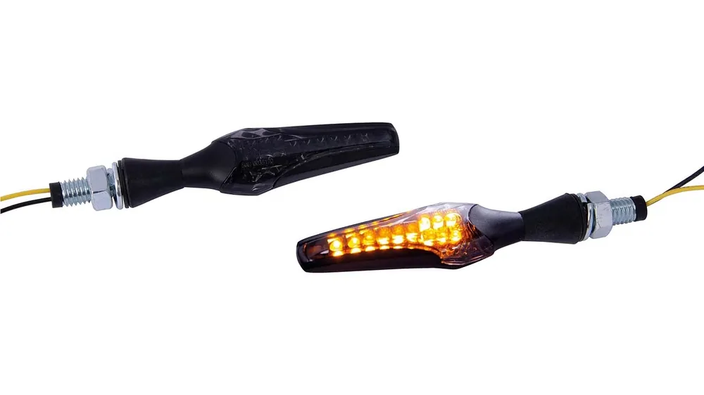 Markenware Spec-X LED-Blinker Notre Schwarz 20 mm Lang Paar