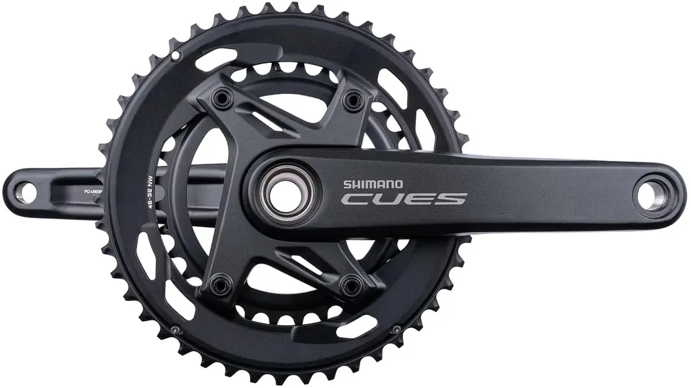 Preiswert Shimano Kettenradgarnitur CUES FC-U6030-2 32/46 Zähne 170 mm schwarz