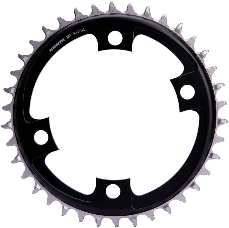 SRAM Kettenblatt X-Sync Road 38 Zähne schwarz 4-Arm, 107 mm Lochkreis Zertifiziert