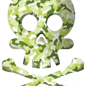 Beliebt Reflective Berlin Reflexaufkleber Decals grün,braun camouflage Totenkopf