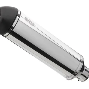 Garantierte Lieferung Shark Performance SLIP-ON Aluminium poliert/Endkappe Edelstahl schwarz matt beschichtet silber DSX-5 für HONDA XL750 Transalp EURO5 EURO5+