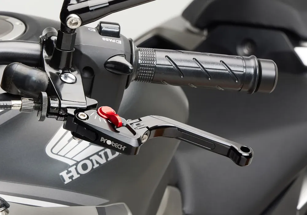Online Kaufen PROTECH Hebel Bremshebel Race Alu & Stahl Rot/Schwarz für YAMAHA MT-125, XSR125 / Legacy, YZF-R125