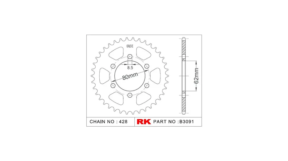 Meistverkauft RK Kettenrad 3091 50 Zähne