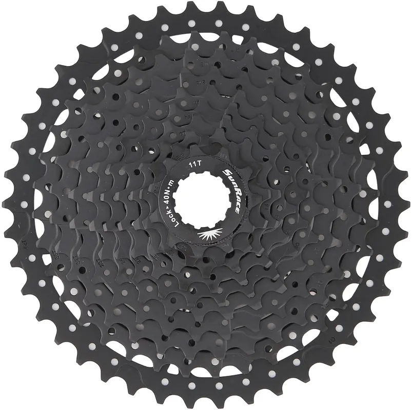 Finale Aktion Sunrace Kassette CSMS3 11-42 Zähne schwarz Stahl Spider, Spacer Kunststoff, 538 g (