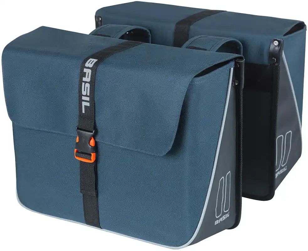 Basil Forte Doppeltasche blau,schwarz Preis Gesenkt