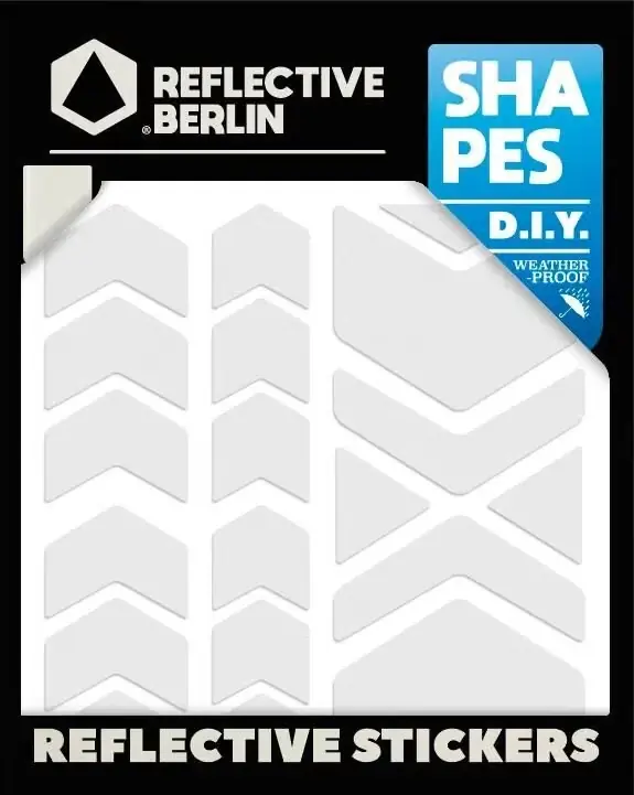 Reflective Berlin Reflexaufkleber Shapes weiß Chevrons Highlight