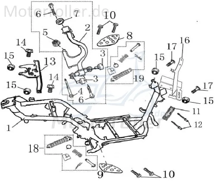 Bundschraube M10x55mm Jonway Maschinenschraube 9050610055-5 Flanschschraube Flansch-Schraube Maschinen-Schraube Bund-Schraube Scooter Preis Gesenkt