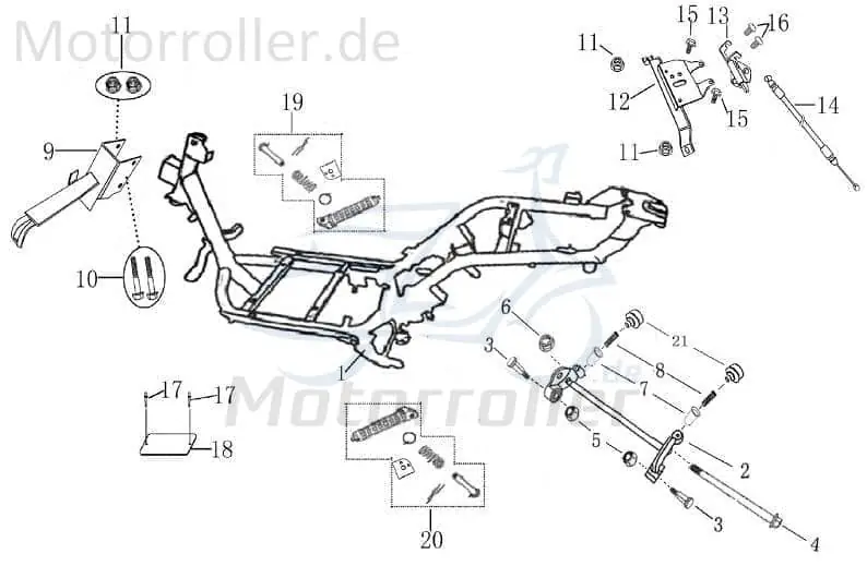 Bestseller Schraube M6x12mm Jonway Galactica 2.0 RC 50 9101506012-5 Bundschraube Maschinenschraube Flanschschraube Flansch-Schraube Bund-Schraube