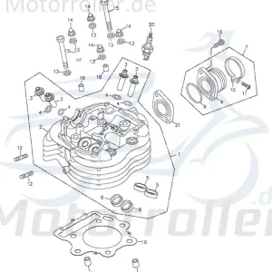 Schnäppchen Bolzen 10x110mm Zylinderkopf Quad ATV Adly 272ccm 4Takt Stehbolzen Gewindebolzen Zapfen Gewindestift Arretierbolzen Stiftschraube UTV
