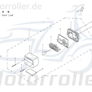 Rabatt PGO Rücklicht Big Max 50 Rückleuchte Rückstrahler 50ccm 2Takt Rück-Leuchte Rückleuchteneinheit Rückleuchten-Einheit Rückleuchtenbereich