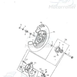 Adly AT 50 PT Bremsteller Roller 50ccm 2Takt 45100-101-000 Bremsankerplatte Bremsplatte Bremsabdeckplatte Deckel Trommelbremse Scooter Wochenendangebot