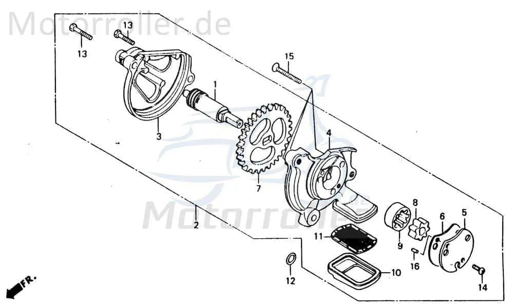 Chunlan Chopper Ölpumpengehäuse 125ccm 4Takt 244FM.06.02 Motorrad Moped Ersatzteil Service Inpektion Direktimport Neue Ware