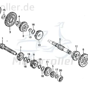 Chunlan Chopper Ausgleichsscheibe 125ccm 4Takt 244FM.08-01 Unterlegscheibe U-Scheibe Distanz-Scheibe Unterleg-Scheibe Abstandsscheibe Must-Have
