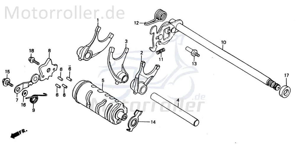 Chunlan Chopper Schalttrommelstopperfeder 125ccm 4Takt 244FM.12-10 Motorrad Moped Ersatzteil Service Inpektion Direktimport Meistverkauft