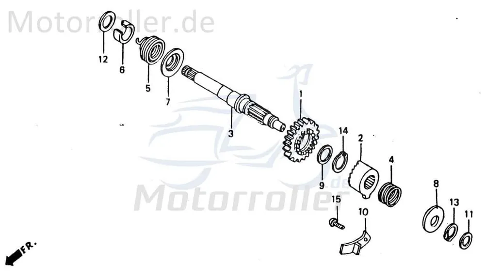 Chunlan Chopper FEDER Dämpfung 125ccm 4Takt 244FM.09-03 Schwingungsdämpfer Ausgleichsfeder Abfederung Masseausgleich Motorrad Moped Markenware