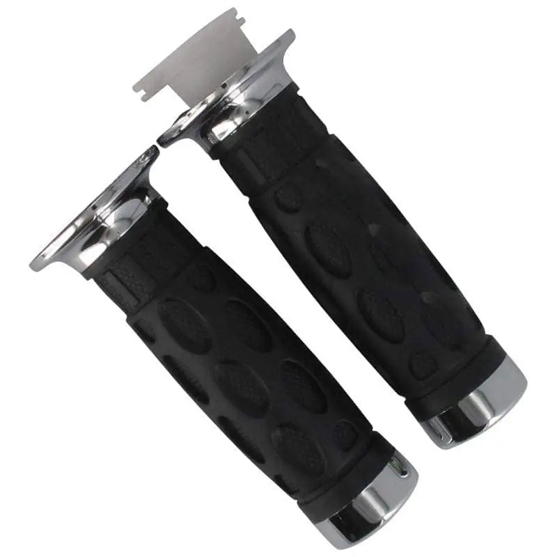 Knallerangebot Handgriffgummi Chromendkappe Paar 22-24mm Länge 120mm