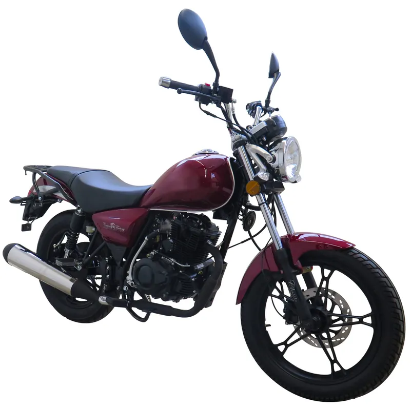 Motorrad Fighter 125 C-S rot 90 km/h Euro 5+ Schaltmoped Chopper 125ccm 4 Takt Leichtkraftrad Krad Kraftrad Highlight