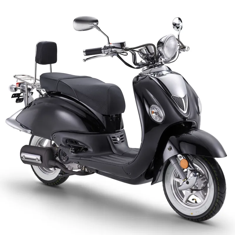 Motorroller GMX 470 Retro Classic C-125 schwarz Euro 5+ Scooter Roller Leichtkraftrad Expressversand