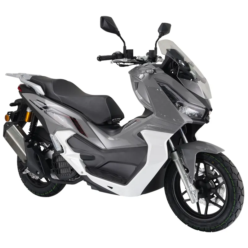 Motorroller Fighter 125 XT grau 100 km/h Euro 5+ Scooter Roller Leichtkraftrad 125er Highlight