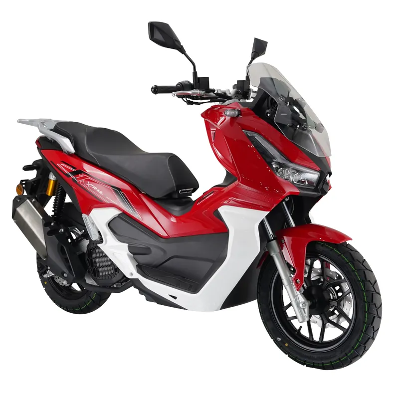 Motorroller Fighter 125 XT rot-weiß100 km/h Euro 5+ Scooter Roller Leichtkraftrad 125er Preisknaller