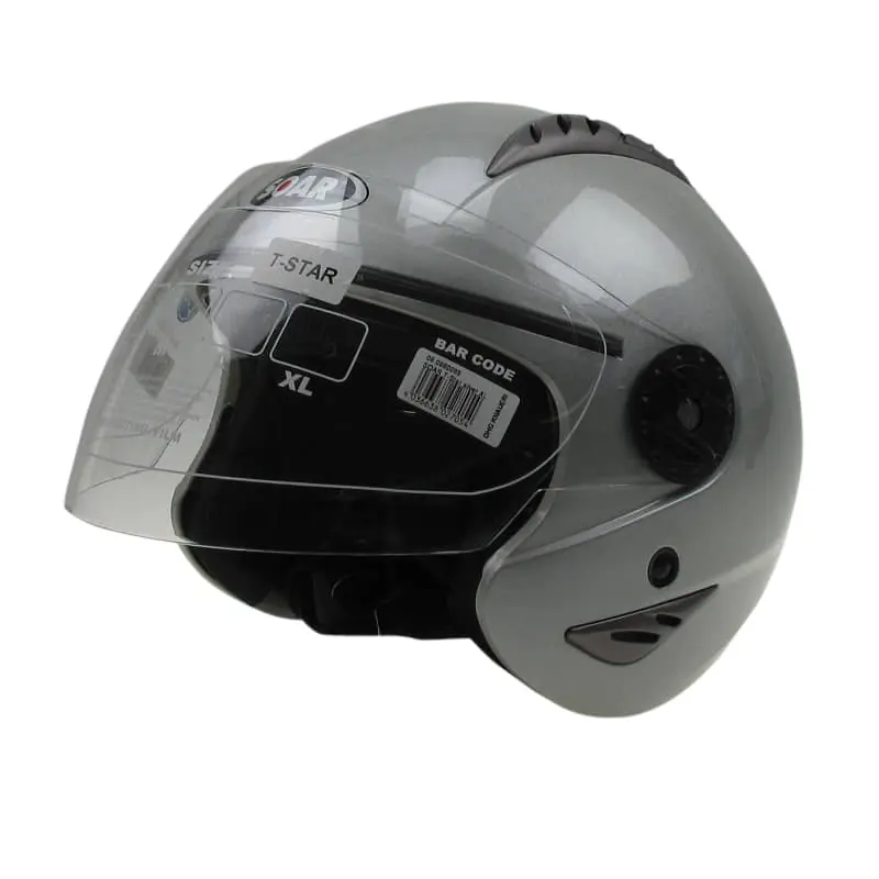 Helm SOAR T-STAR silver L Motorradhelm 80980084 Versand Am Gleichen Tag