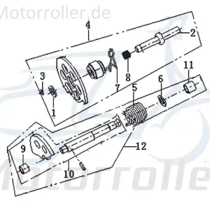 Top-Seller Keeway Focus 125 Kickstarter Roller 125ccm 4Takt KW-1119020 125ccm-4Takt Scooter Ersatzteil Service Inpektion Direktimport