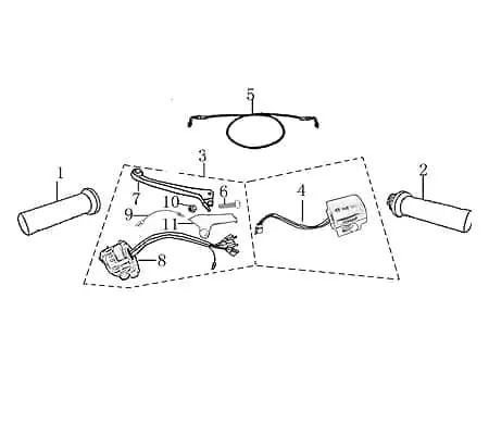 Schaltereinheit links komplett Lenkeranbauteile 701582 Rabatt