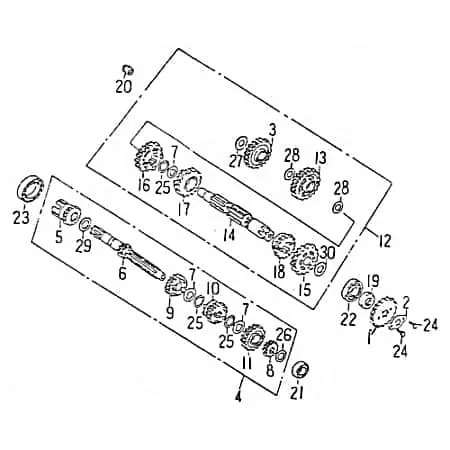 Günstig Rex Quad 150 Antriebshauptwelle ATV 50ccm 2Takt 26100-RAM-01 Antriebsachse Ausgangswelle Getriebeausgangswelle Getriebewelle 1E40QMB