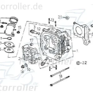 Adly Auslassventilführung GK 125 Buggy 125ccm 4Takt 152QMI Ersatzteil Service Inpektion Direktimport Wochenendangebot