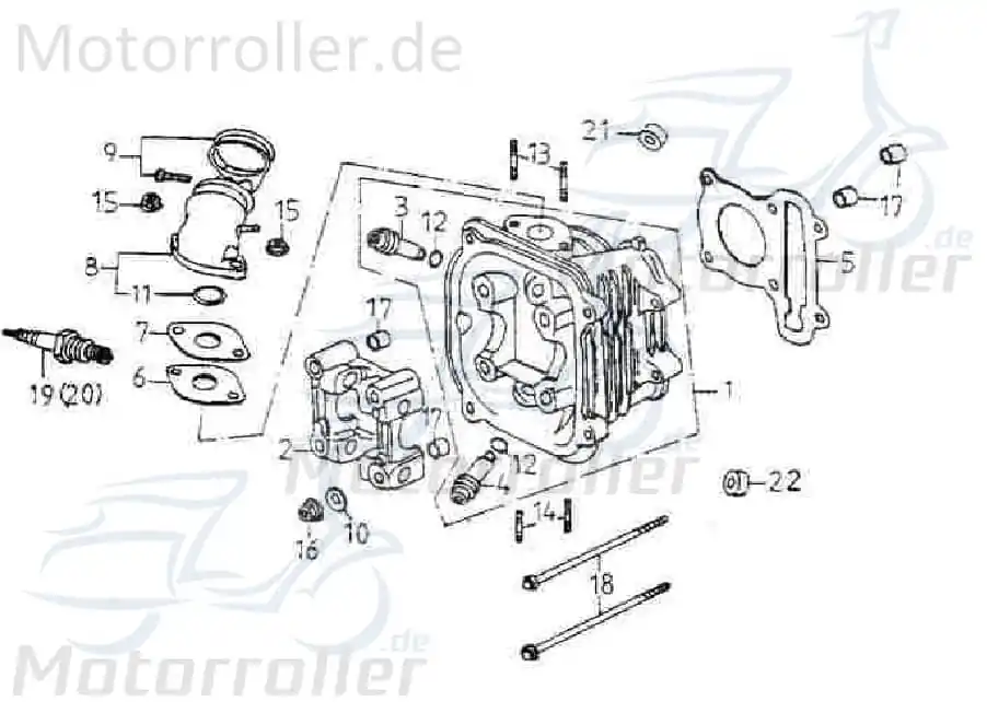 Adly Auslassventilführung GK 125 Buggy 125ccm 4Takt 152QMI Ersatzteil Service Inpektion Direktimport Wochenendangebot