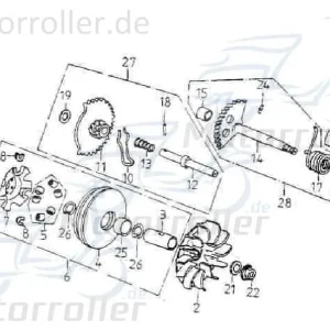 Adly Anlasserzahnradfeder GK 125 Buggy 125ccm 4Takt 152QMI Ersatzteil Service Inpektion Direktimport Garantierte Lieferung