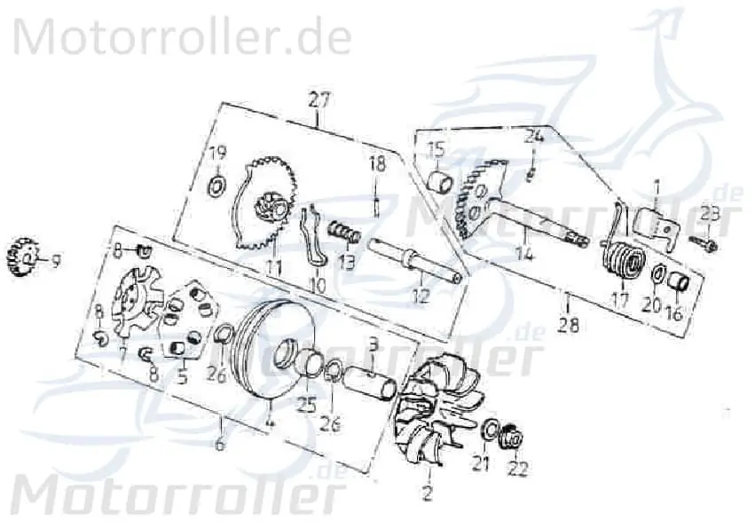 Adly Starterzwischenradfeder GK 125 Buggy 125ccm 4Takt 152QMI Ersatzteil Service Inpektion Direktimport Kracherpreis