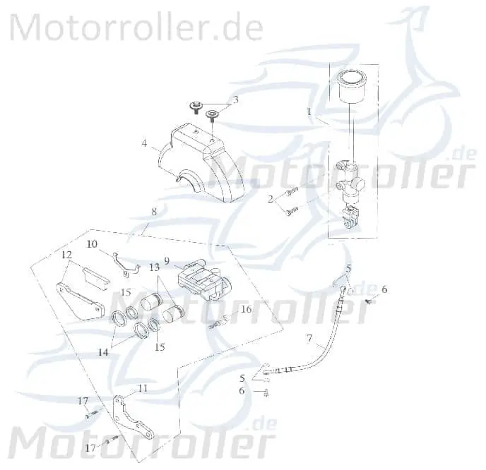 Begrenztes Angebot Adly Bremsscheibendeckel vorn GK 125 Buggy 125ccm 4Takt 125ccm-4Takt Ersatzteil Service Inpektion Direktimport
