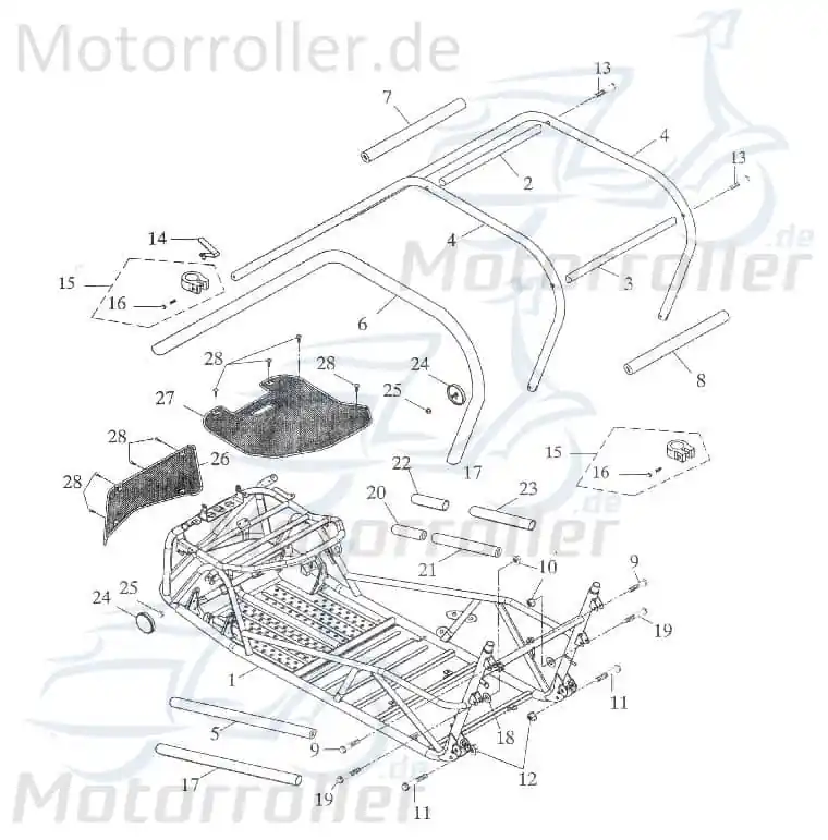 Jetzt Kaufen Adly GK 125 Überrollbügel Buggy 125ccm 4Takt 54218-168-001-V Ersatzteil Service Inpektion Direktimport
