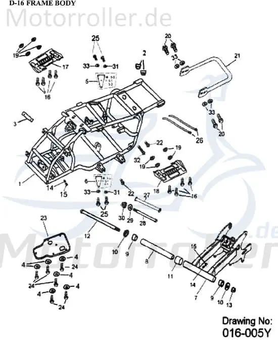 Aeon Cobra 180 RS II Schwingarm 180ccm 4Takt 52410-182-A01 Schwinge Schwing-Arm Quad ATV UTV Ersatzteil Service Inpektion Direktimport Top-Angebot