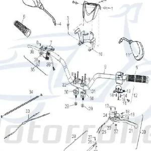 Aeon Cobra 50 Bremshebel Quad ATV 50ccm 2Takt K53175-131-00K Handbremshebel Handbremsgriff Brems-Hebel Bremsarm Brems-Arm Brems-griff Billig