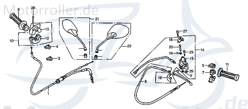Rabatt Hebelhalter links komplett 53172-SC1-0002
