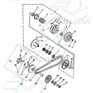 Aeon Revo 100 Führungshülse 50ccm 2Takt ABR-23237-116-000 Führungsbuchse Arretierhülse Arretierbuchse Führungs-Buchse Führungs-Hülse Neue Kollektion