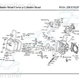 PGO Bugrider 250 Dichtung 50ccm-2Takt Abdichtung SEAL Gasket 250ccm 4Takt 18645-GFY6-941.0 PGO 50ccm-2Takt Buggy Ersatzteil Service Neue Kollektion