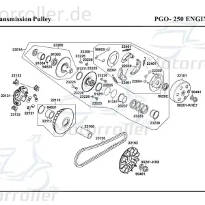 Kupplungskorb / Kupplung außen 22101-KHE7-900.0 Sonderangebot