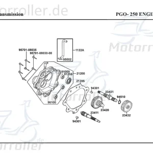 Neu PGO Getriebeeingangswelle Bugrider 250 Buggy 15 250ccm 4Takt Getriebeingangswelle Zähne PGO 250ccm-4Takt Ersatzteil Service Inpektion