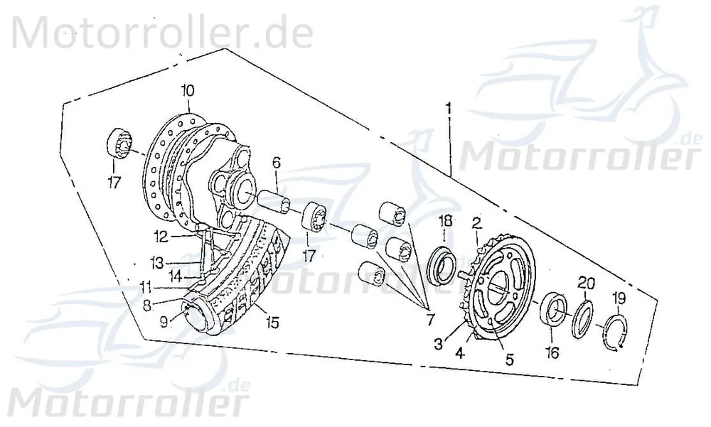 SMC Chopper 125 Nippel Fettnippel 125ccm 4Takt 42888-CHP-00 Schmiernippel Abschmiernippel Scooter Ersatzteil Service Inpektion Bestpreis