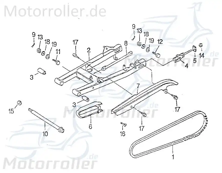 Bundmutter M8 Rex Chopper 125 Flanschmutter Motorrad 98619 Sechskantmutter Sechskant-Mutter Flansch-Mutter Maschinenmutter Bund-Mutter Letzte Chance