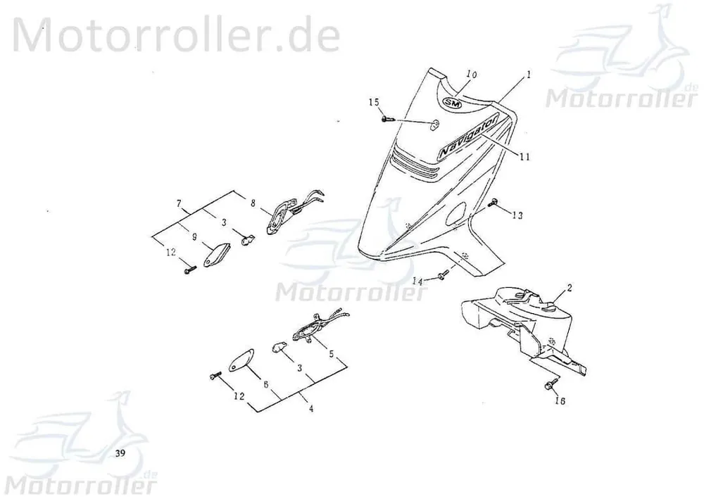 Frontaufkleber gelb rot blau Sticker Rex 75181 Heißes Angebot