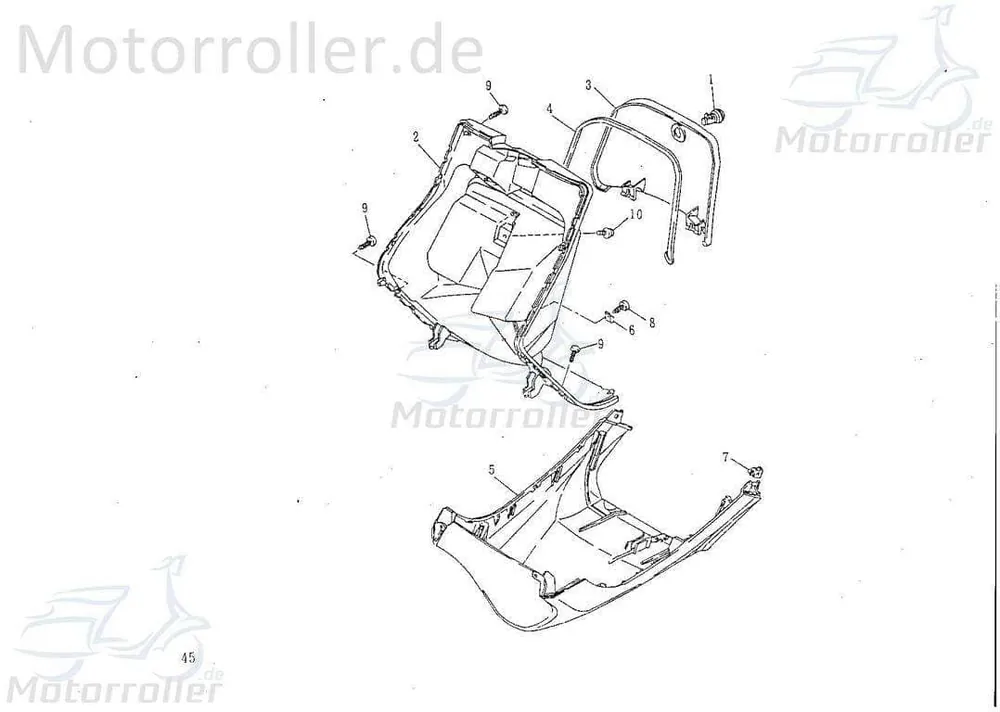 Direktkauf Untere Verkleidung silber Frontverkleidung innen 75526