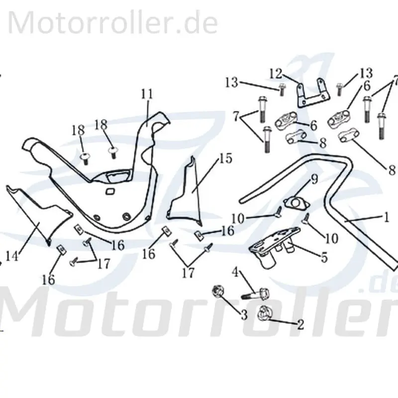 Top-Preis Klemme oben Jonway Insignio 250 DD Schlauchklemme 1030527-1 Binder Spannring Schelle Clip Klemmschelle 125ccm-4Takt Scooter Kreidler
