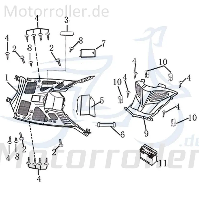 Saisonangebot Kreidler Martinique 125 Deckel Kappe 125ccm 4Takt 1010630-1 Verkleidung Schutz Blende Abdeckung Haube Abdeckhaube Schutzhaube Scooter